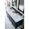 James Martin Vanities Brittany 60in Double Vanity, Black Onyx w/ 3 CM Carrara Marble Top 650-V60D-BKO-3CAR - alternate 6